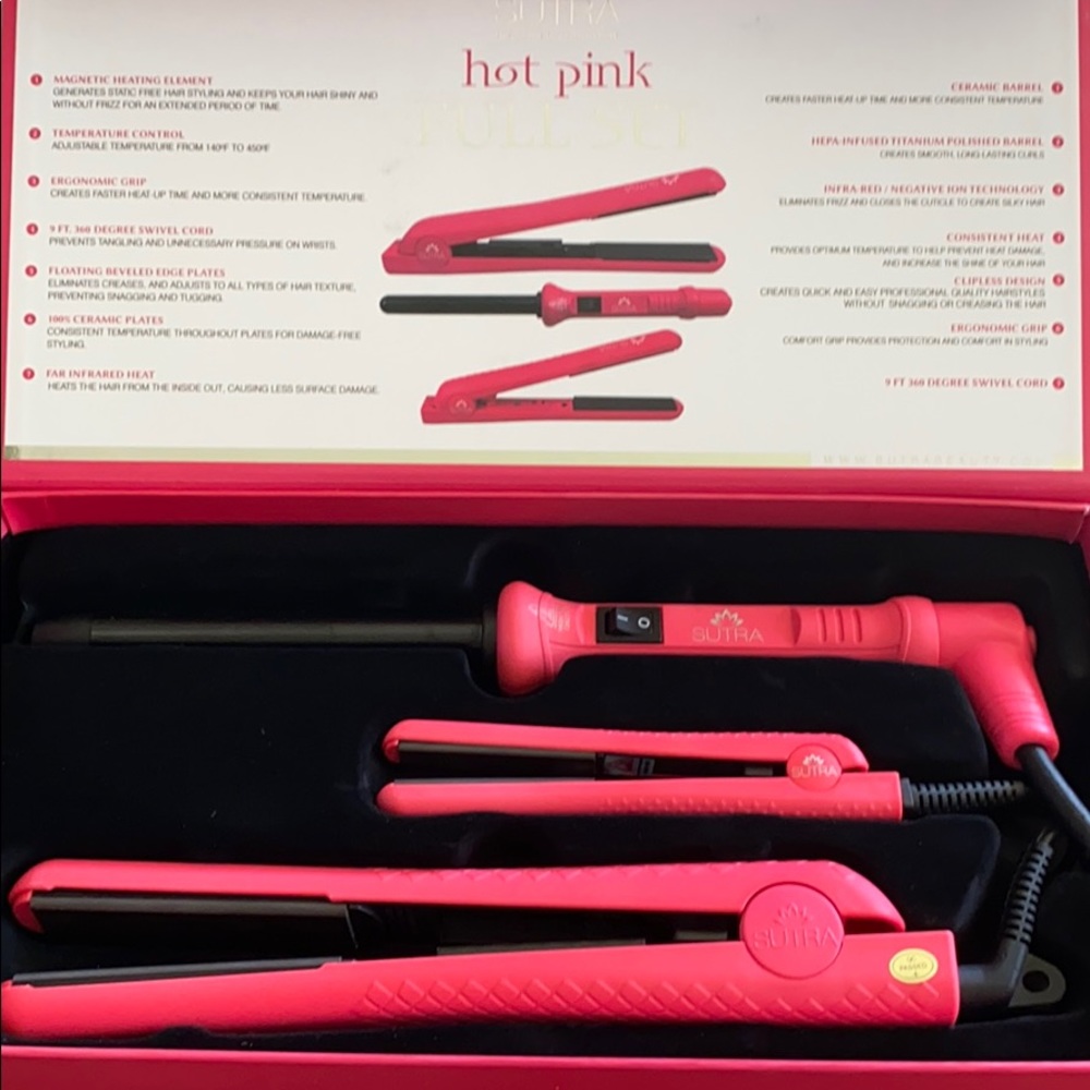 Ceramic hair rod & straighteners kit